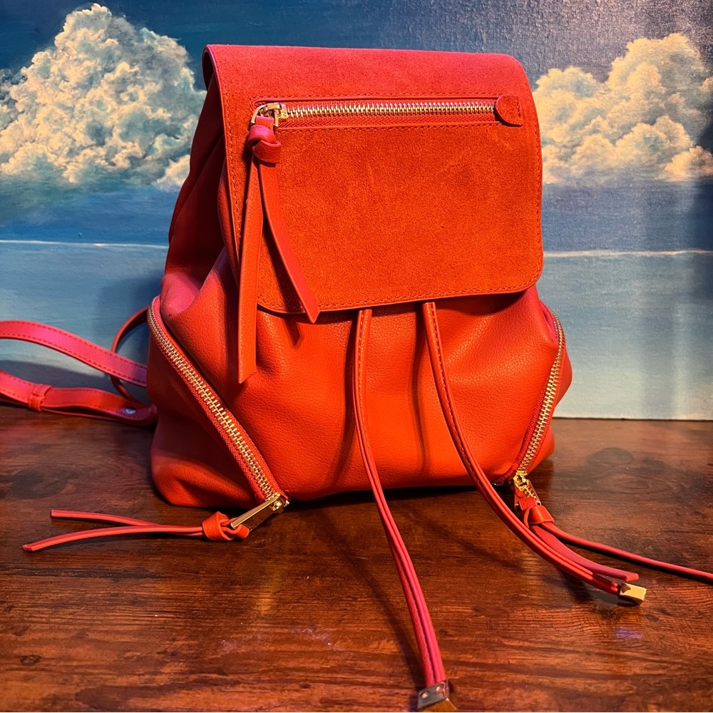 Zara Orange Mini Backpack